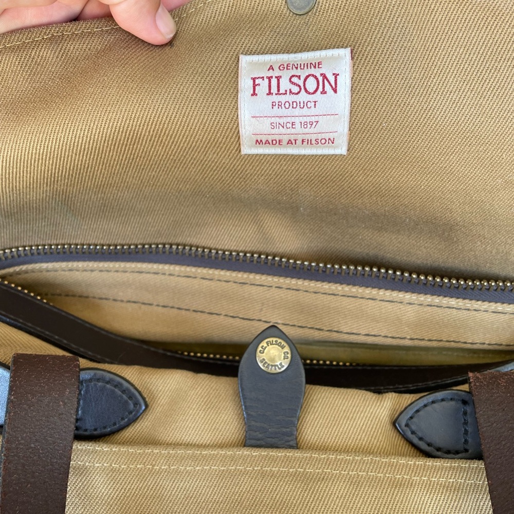 Used Filson Original Twill Tan Briefcase/Messenger Bag